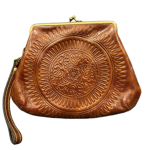 Patricia Nash Tooled Savena Leather Wristlet Clutch Florence KissLock